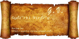 Györki Virág névjegykártya